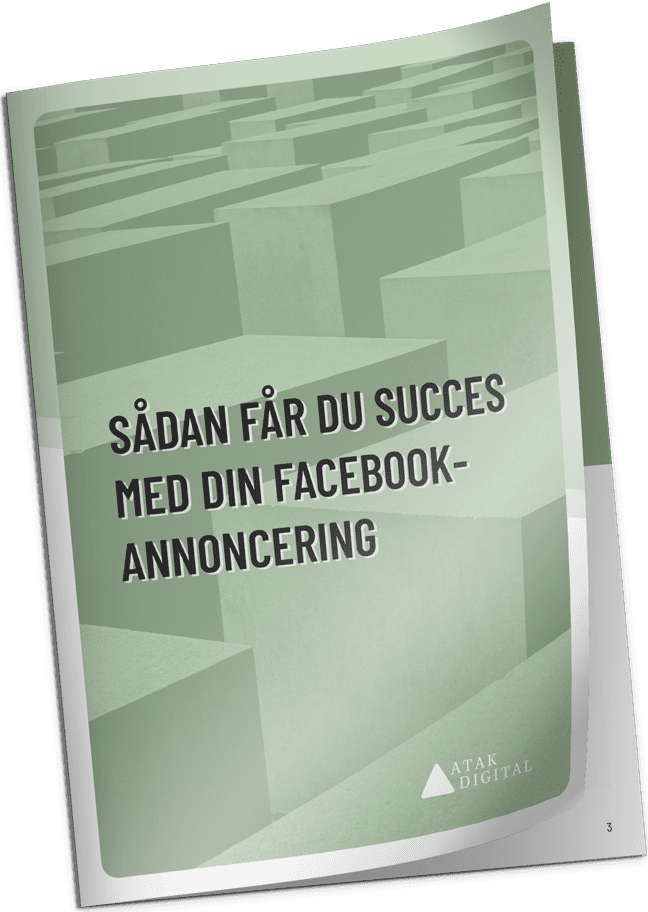 Få succes med din Facebook-annoncering. Cover til whitepaper.