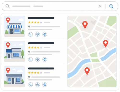 lokal søgning pack i serps